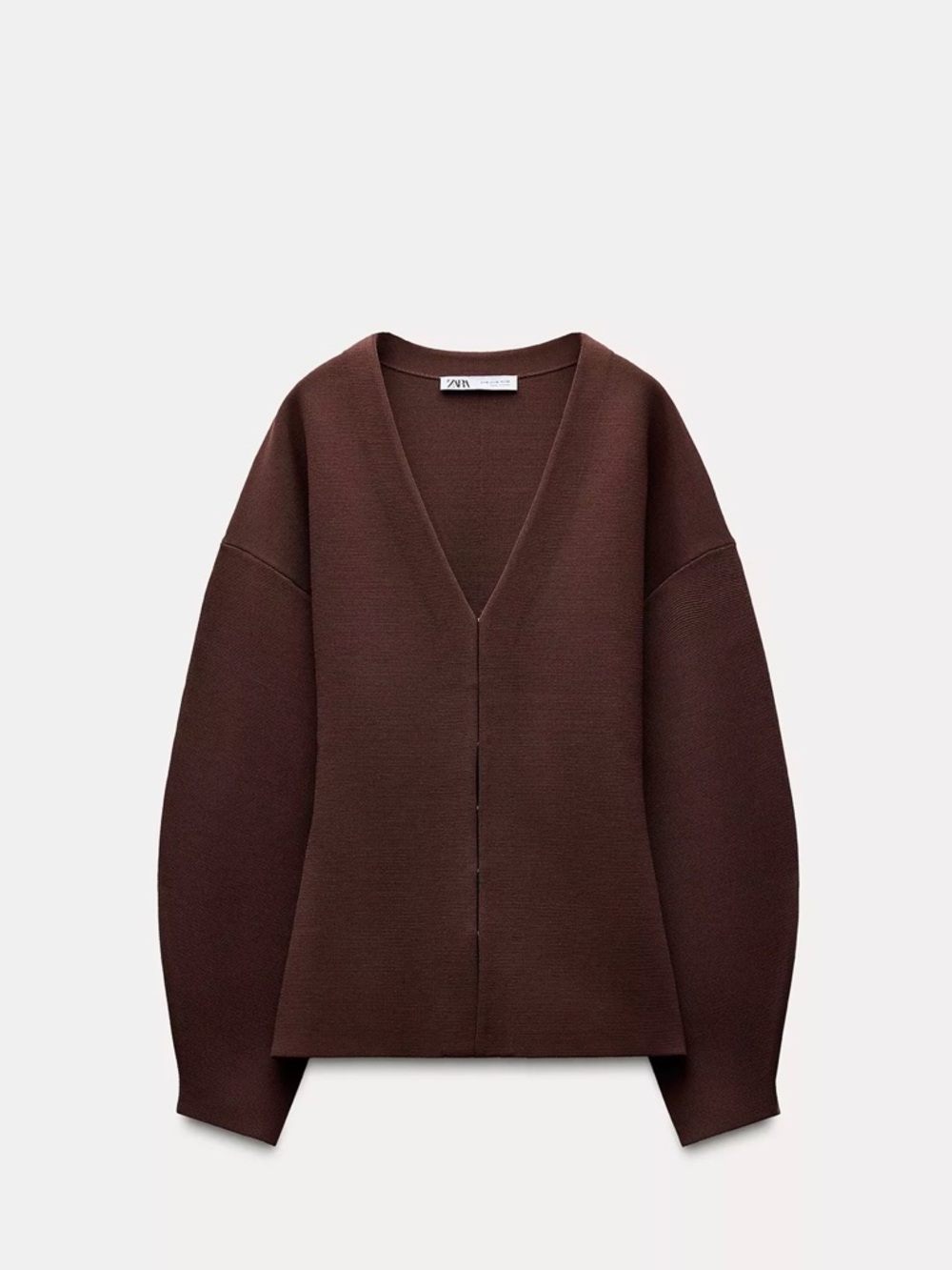 Fitted Waist Plain Knit Cargdigan